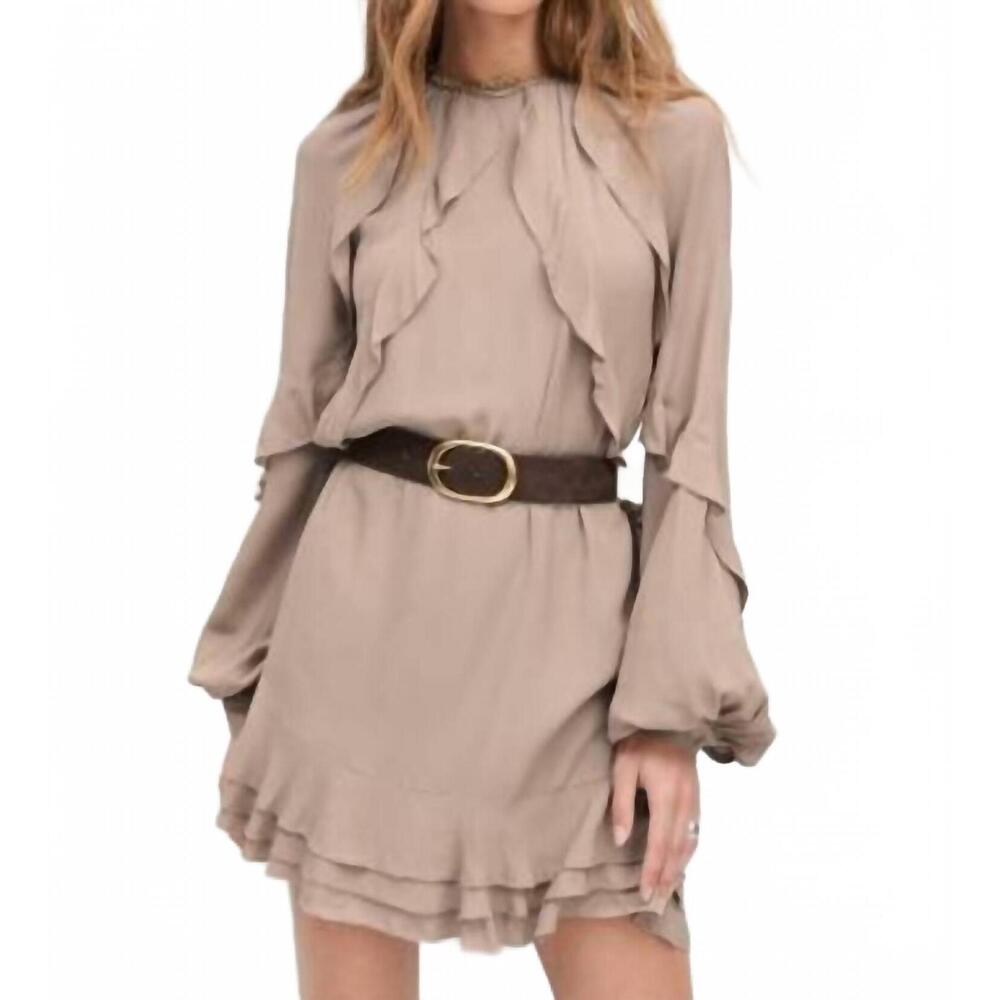 NEW FAVORITE DAUGHTER the because of you dress in mocha